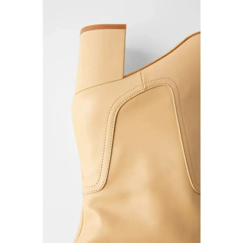 Zara leather knee
